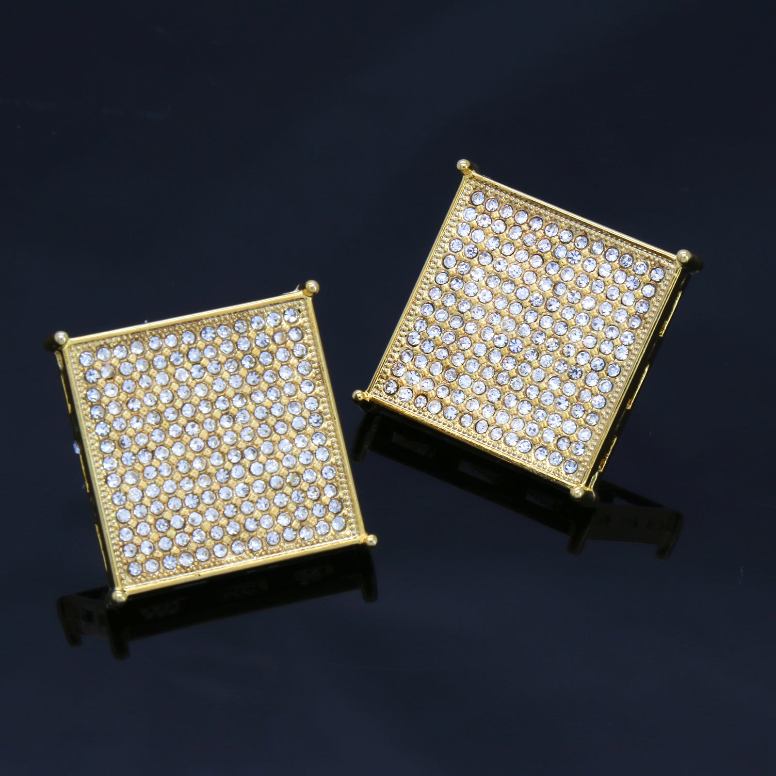 Screw Back Gold Cz 13 Row TC