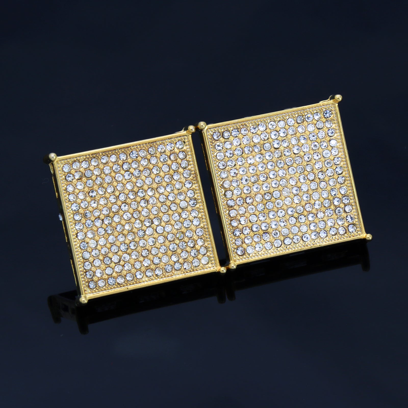 Screw Back Gold Cz 13 Row TC