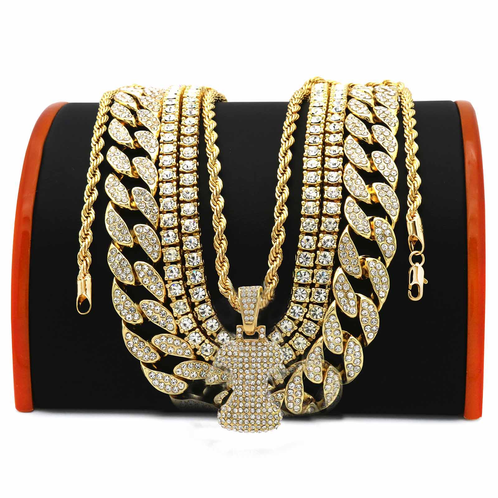 FULLY CUBAN CHAIN/TENNIS CHAIN Bundle-7