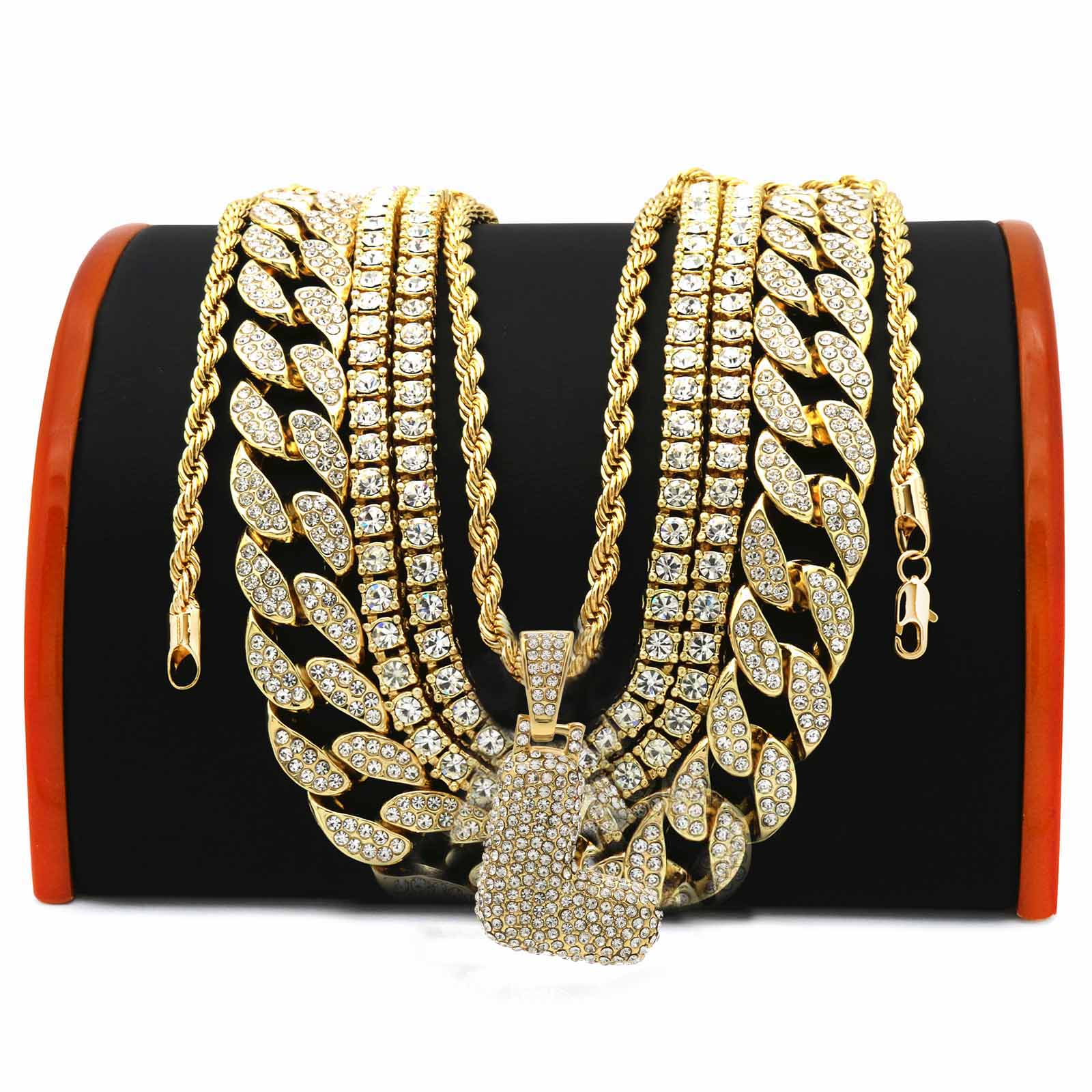 FULLY CUBAN CHAIN/TENNIS CHAIN Bundle-7