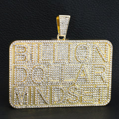 XXL Billion Dollar Pendant & Iced Cuban Chain – 16mm 18"-30" Gold Hip Hop Bling