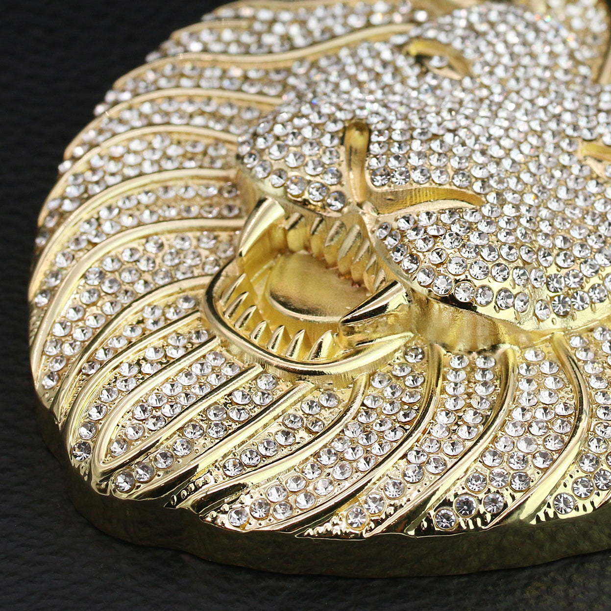 XXL Lion Face Pendant & Fully Iced Cuban Chain – 16mm 4" Bling 18"-30"