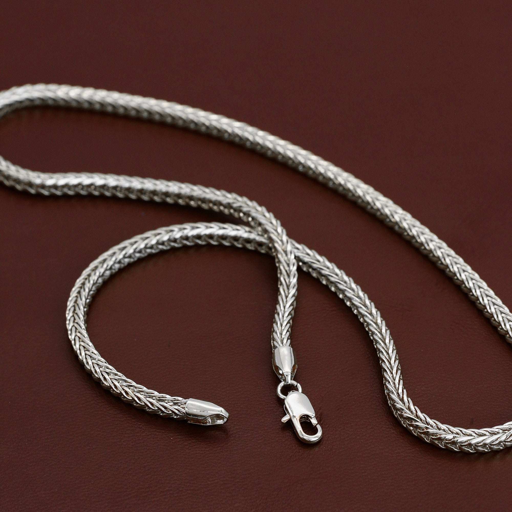 Diamond Crowned Iced out Pendant Silver Plated Franco Chain 4mm 20"