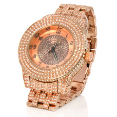 SST1 Rose Gold Iced Out / Quartz Techno KING Watch