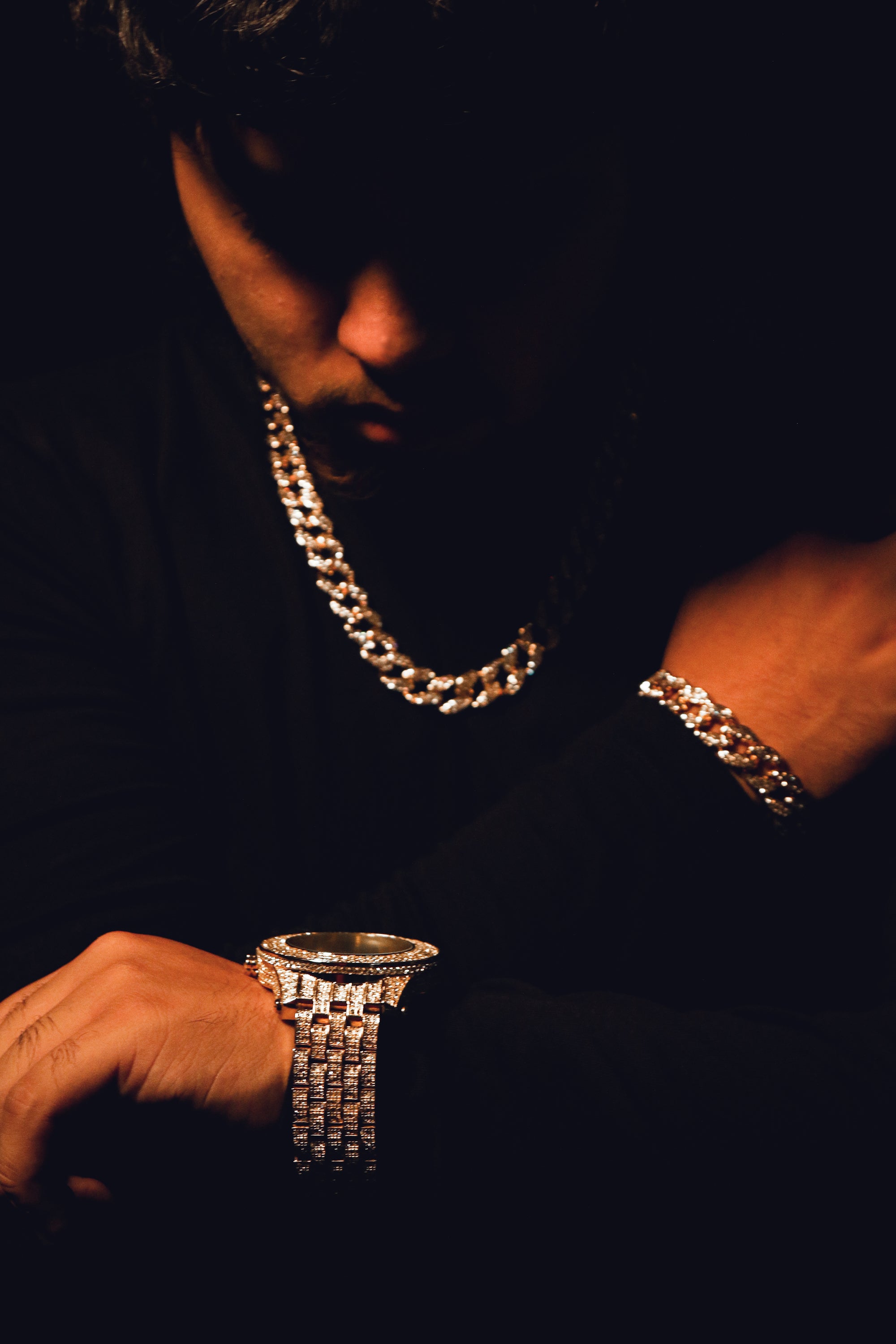 SST1 White Gold Iced Out / Quartz Techno KING Watch