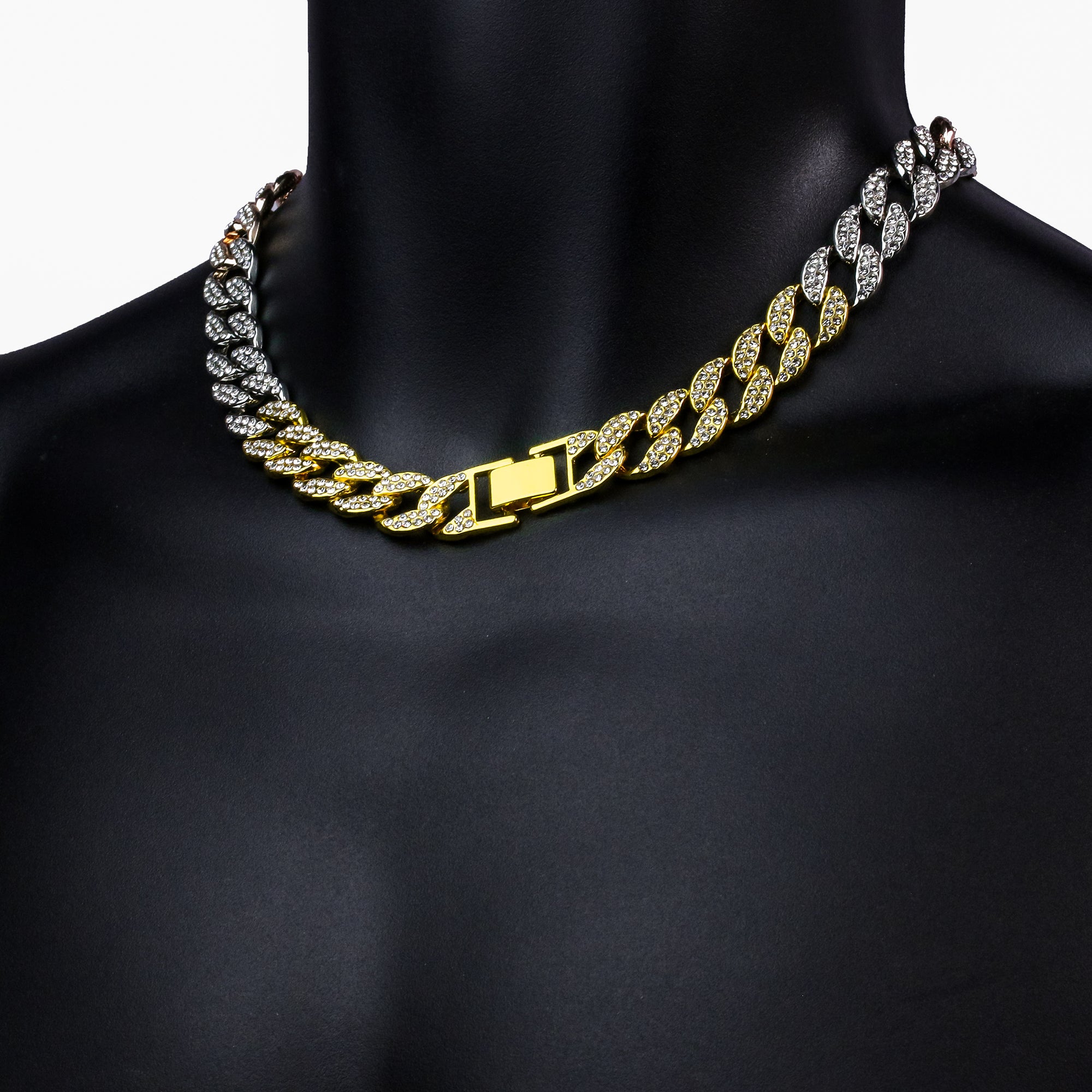 Multicolor Fully Cz Cuban Chain 18" Inches