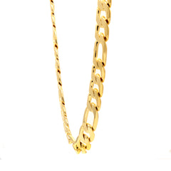 14K GOLD FINISH 30'' INCH 12MM WIDE FIGARO LINK CHAIN NECKLACE  24"/30"/9"
