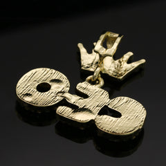 14k Gold Plated Hip-Hop Cz Crown CEO Pendant 20" Choker Rope Chain Necklace