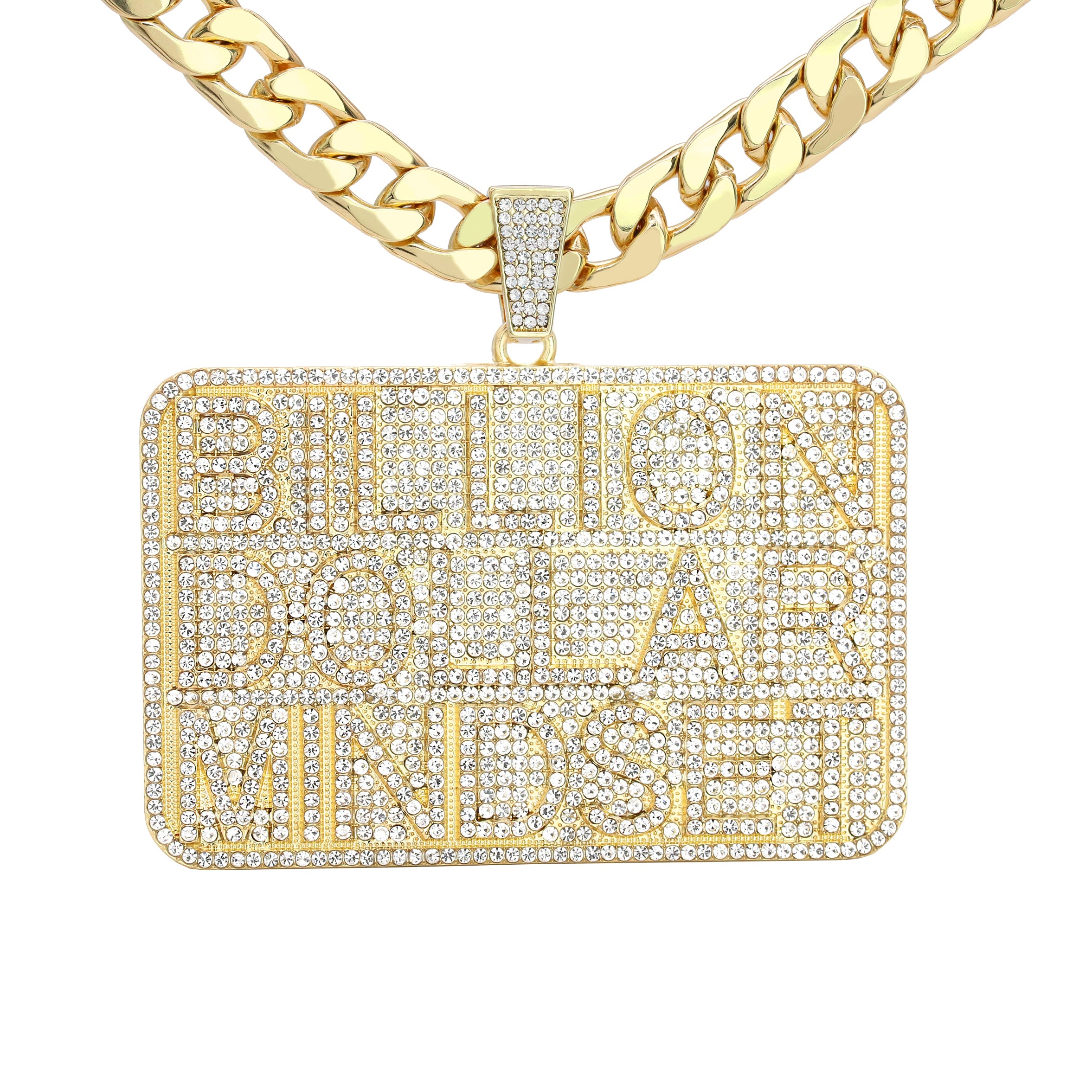XXL 14K Billion Dollar Iced Pendant & 14mm Cuban Chain – 4" Bling