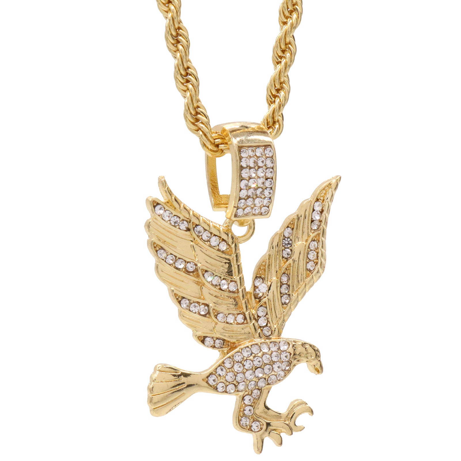 Cz Egale Pendant 24"Inch 4mm Rope Chain