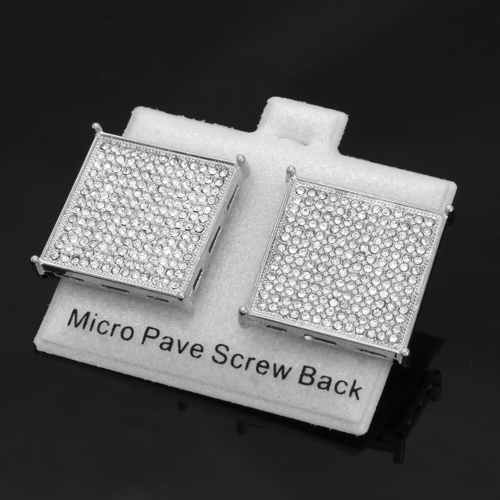 Screw Back Silver Cz 13 Row TC