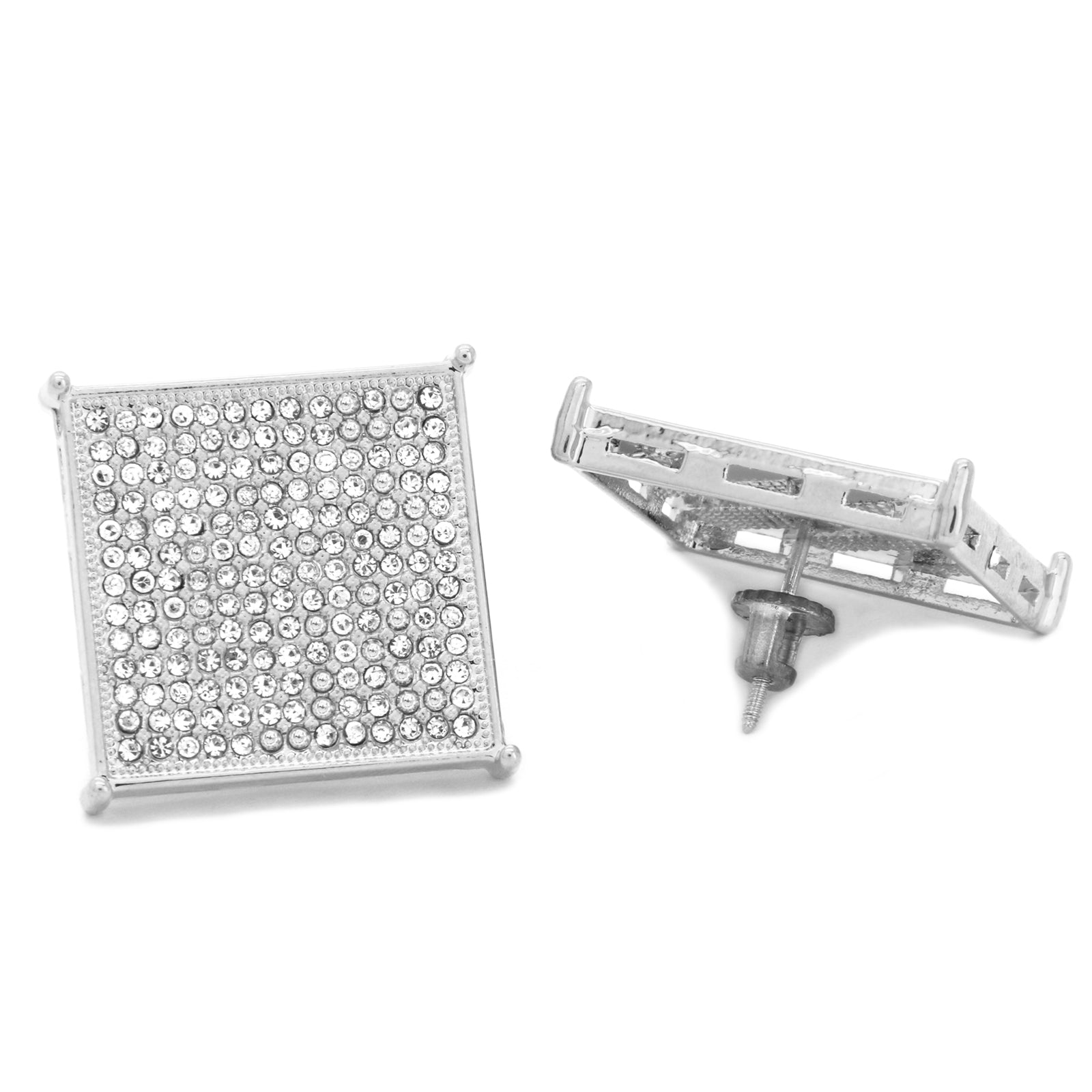 Screw Back Silver Cz 13 Row TC