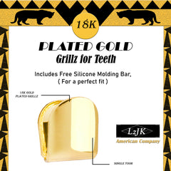 Plain Single Tooth 18k Gold Plated