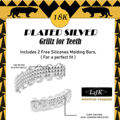 18k WHITE GOLD FULLY ICED TOP & BOTTOM GRILLZ AR