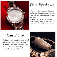 Xll Diamond Cut Ice Out White Gold Techno KING Watch Big Cz