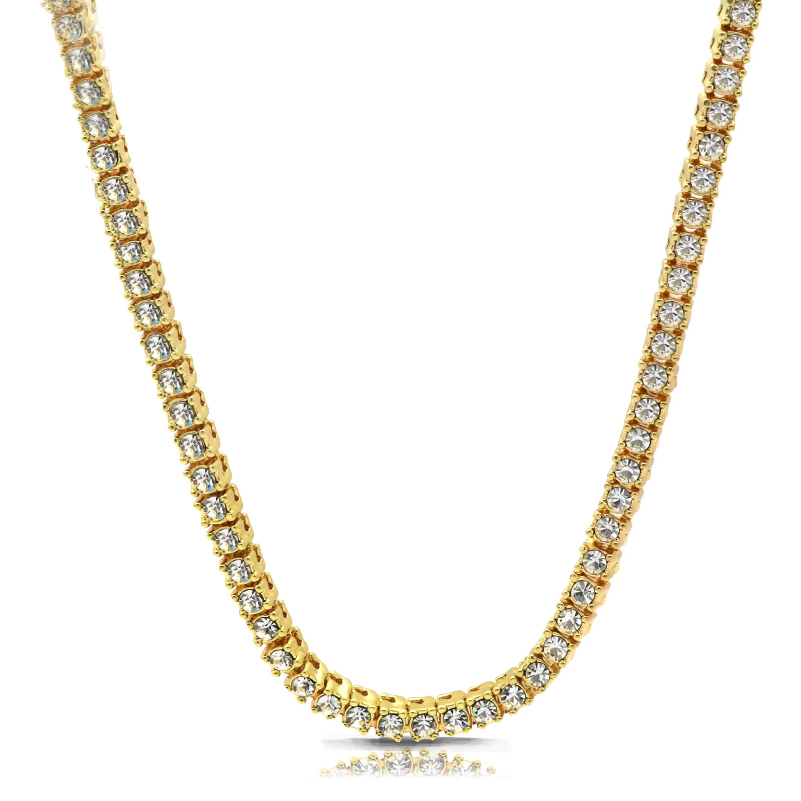 GOLD TENNIS CHAIN 18" 20" 24" 30"
