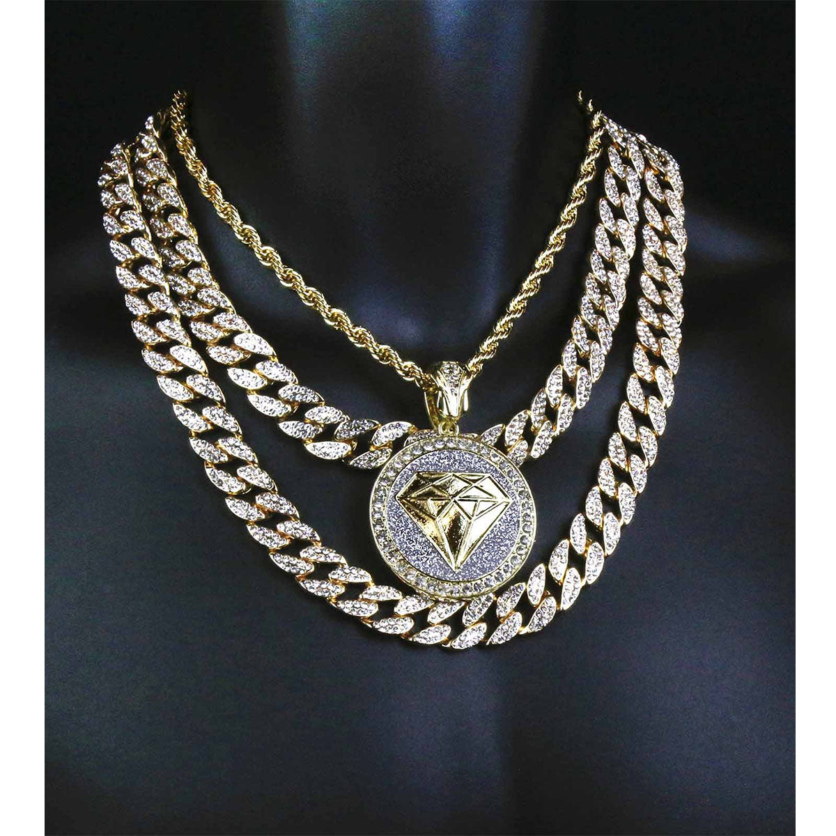 2 CUBAN Bundle Set-Diamond Stardust