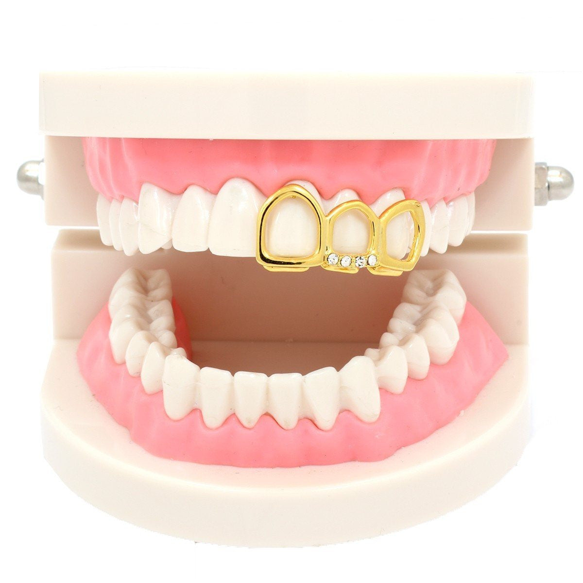 GOLD TOP GRILLZ 3 TOOTH OPEN