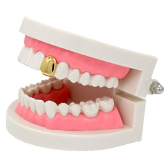 GOLD PLAIN SINGLE TOOTH GRILLZ