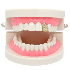 GOLD GRILLZ SINGLE DIAMOND