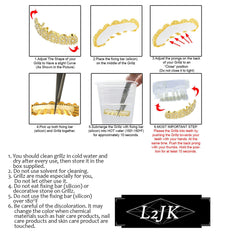 18k WHITE GOLD FULLY ICED TOP & BOTTOM GRILLZ AR