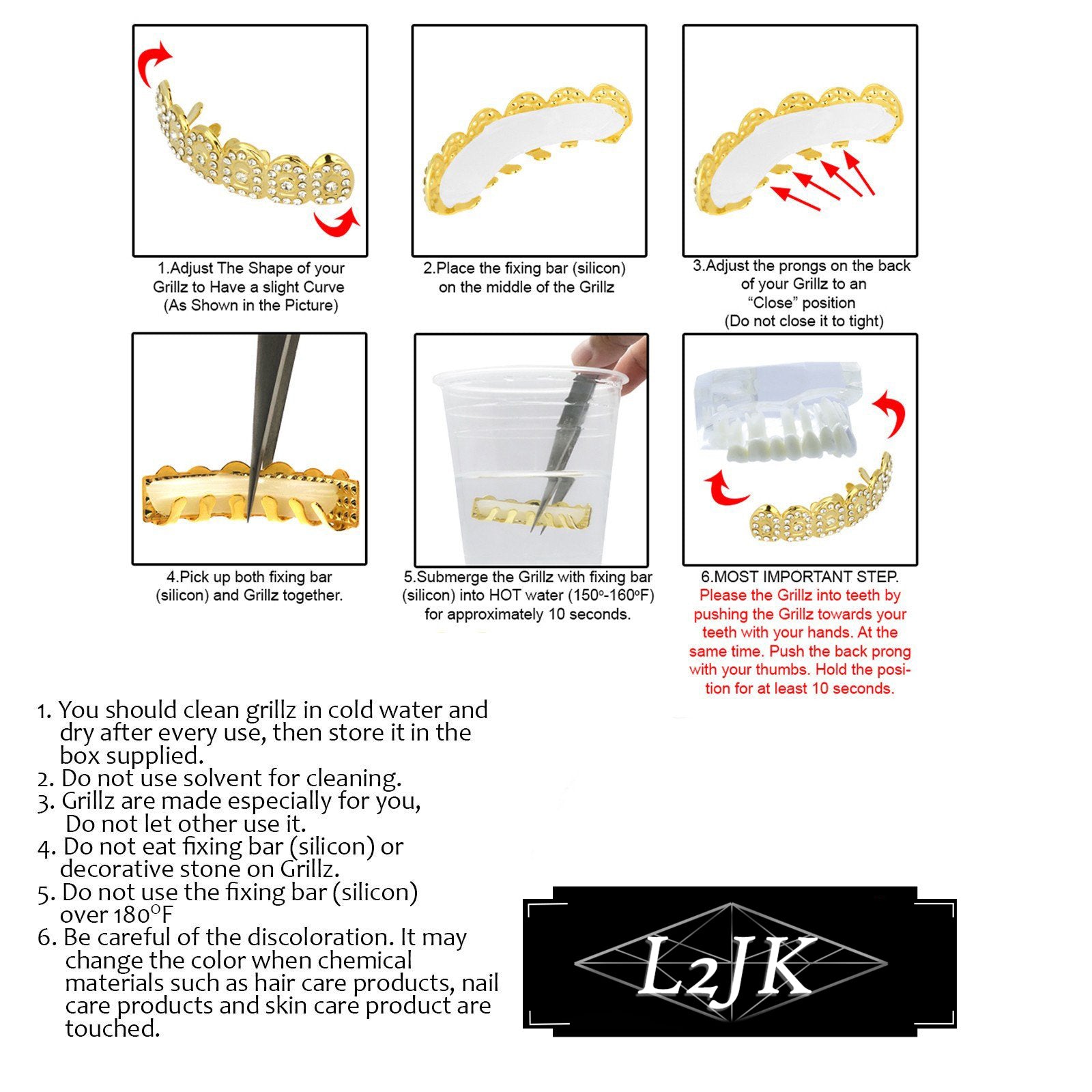 Ak-47 Two Single Tooth 18k Gold Plated
