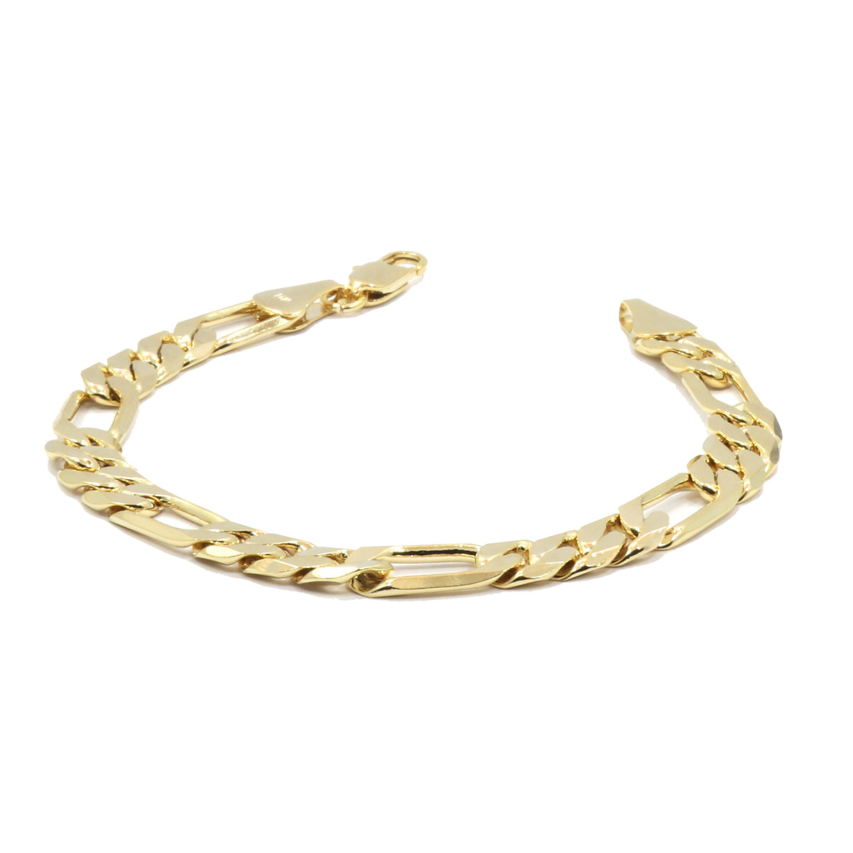 8MM / 8” Figaro Bracelet – Medium Fit-Bold, clean, and timeless