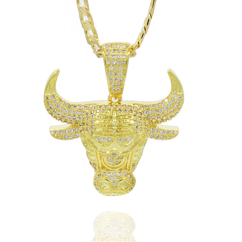 BULLS PENDANT/Free Chain