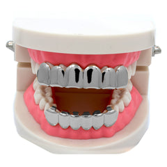GRILLZ SET SILVER PLAIN KINGSTAR