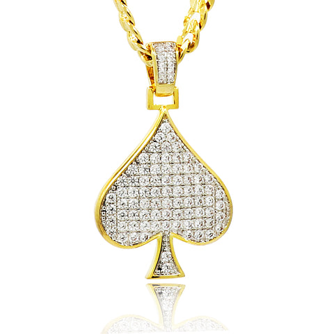 SPADE PENDANT WITH cUBAN