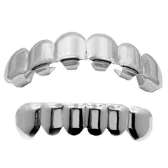 GRILLZ SET SILVER PLAIN KINGSTAR