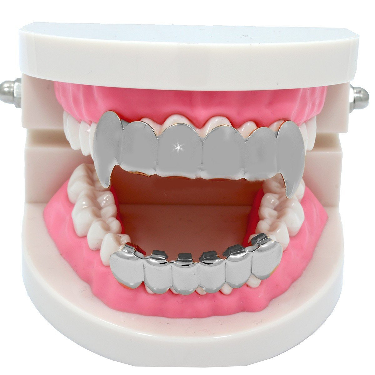 GRILLZ SET SILVER FANG PLAIN KINGSTAR