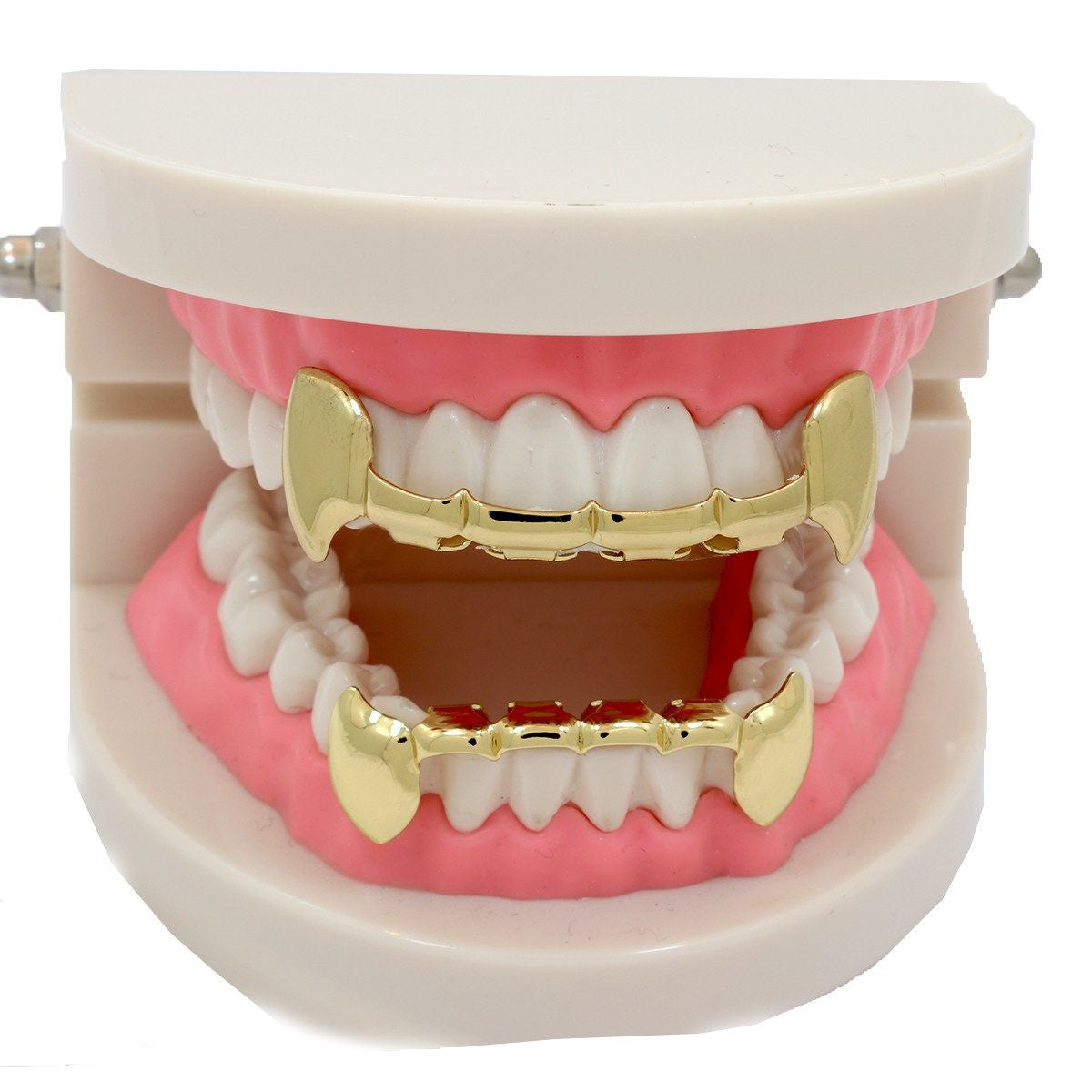 GRILLZ SET GOLD HALF FANG BLINGKING