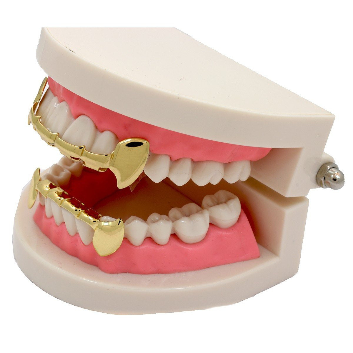 GRILLZ SET GOLD HALF FANG BLINGKING