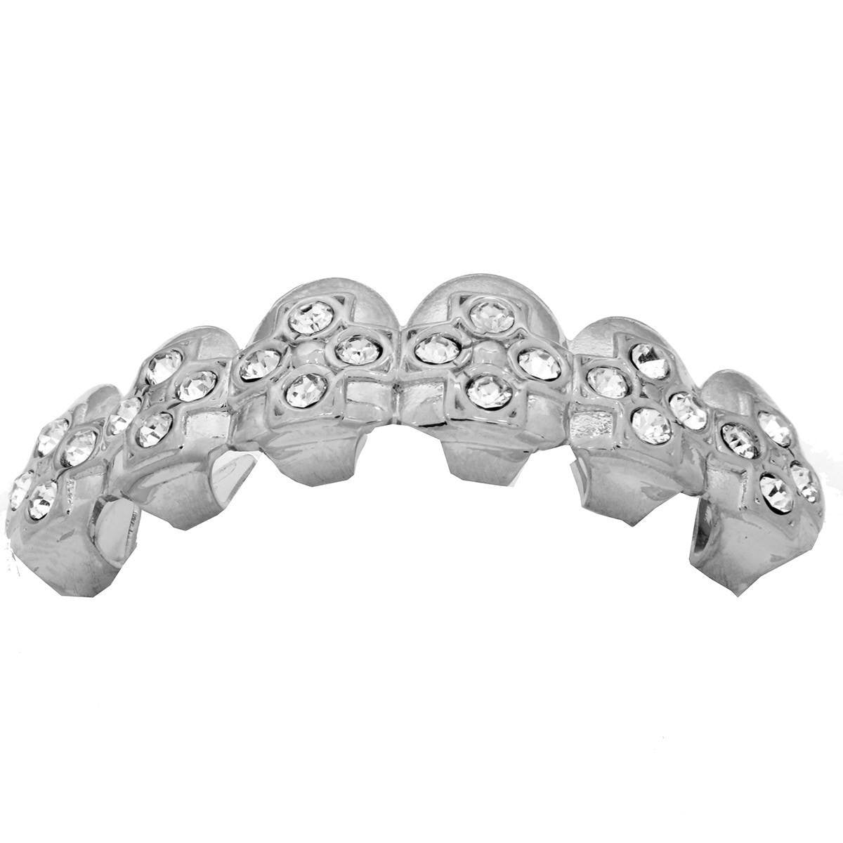 SILVER TOP GRILLZ CROSS