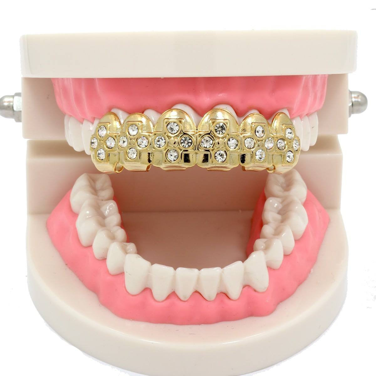 GOLD TOP GRILLZ CROSSES