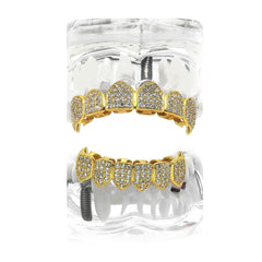GRILLZ SET GOLD FANG FULLY CZ
