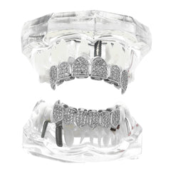 GRILLZ SET SILVER CZ FANG