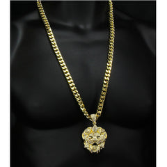 Gold Lion Pendant Necklace – 10mm Miami Cuban Link Chain (30")
