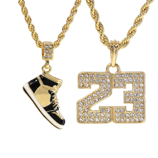 retro 1 gold pendants