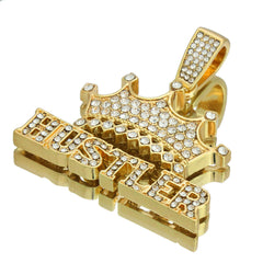 Hustler 4 Pcs Set Cuban, Tennis & Round Box Chain Bundle Gold PT