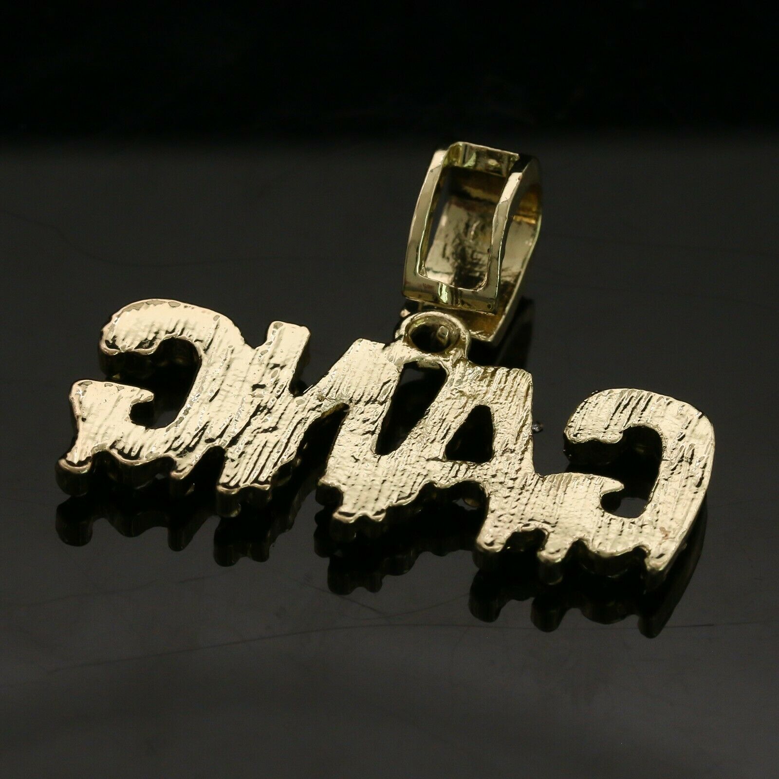 14k Gold Plated Hip-Hop Cz Drip Gang Pendant 20" Choker Rope Chain Necklace