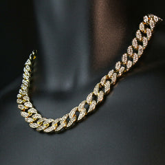 Large Jumbo "Big 23" 14k Gold Plated Pendant & Cuban Chain Necklace - Full Prong CZ