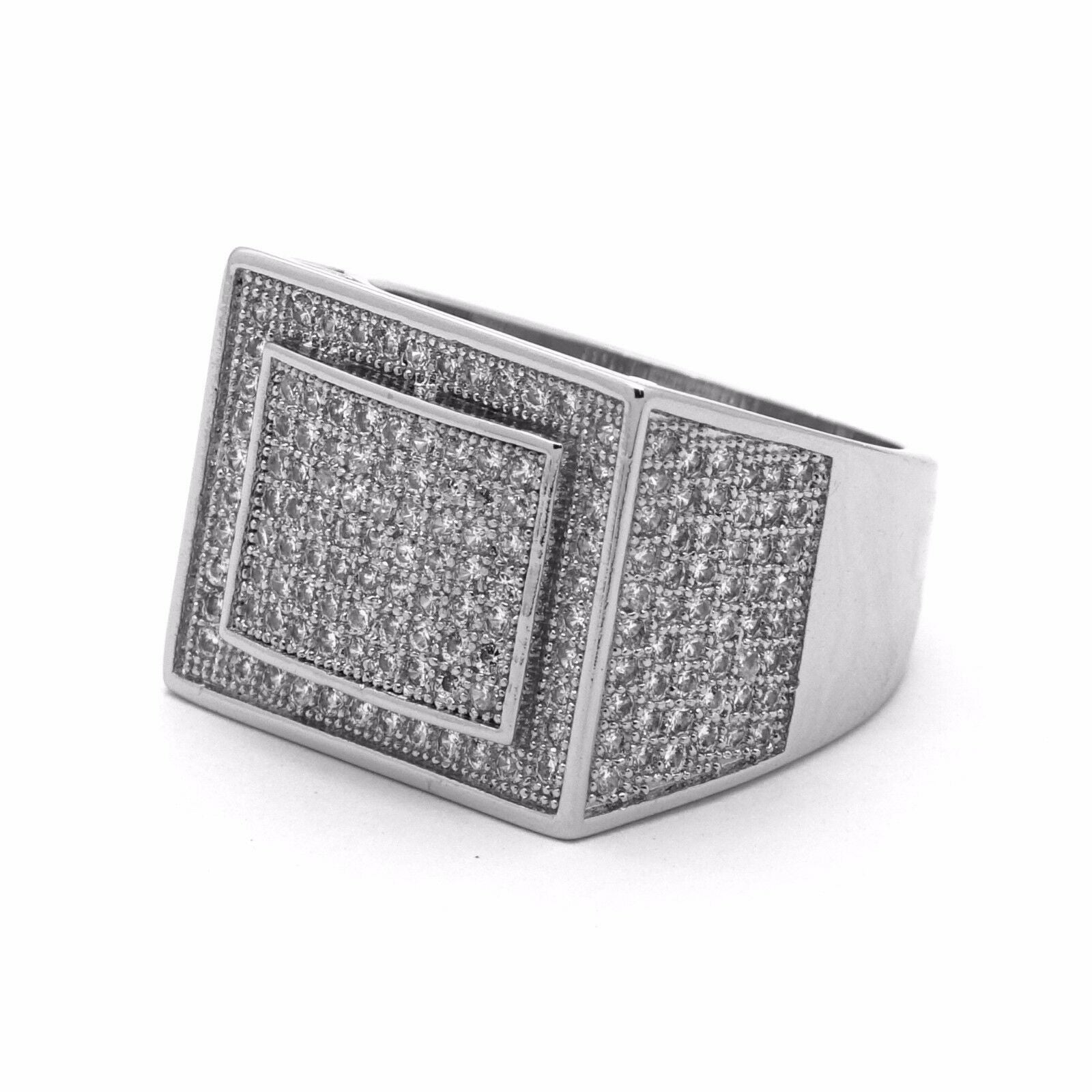 SILVER RECTANGLE DOME ICED