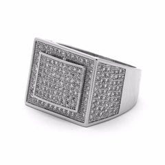 SILVER RECTANGLE DOME ICED