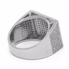 SILVER RECTANGLE DOME ICED