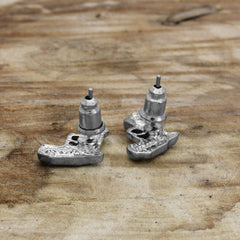 Cz Pistol SILVER FILLED EARRINGS