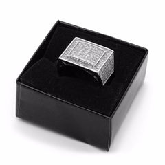 SILVER RECTANGLE DOME ICED