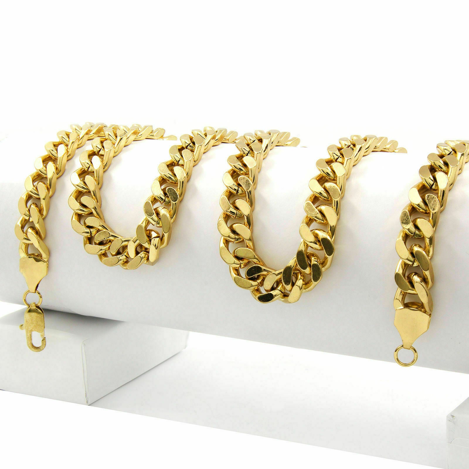 Tear Jesus Face Pendant with 30" Miami Cuban Link Chain – 10mm Gold-Plated Hip Hop Necklace