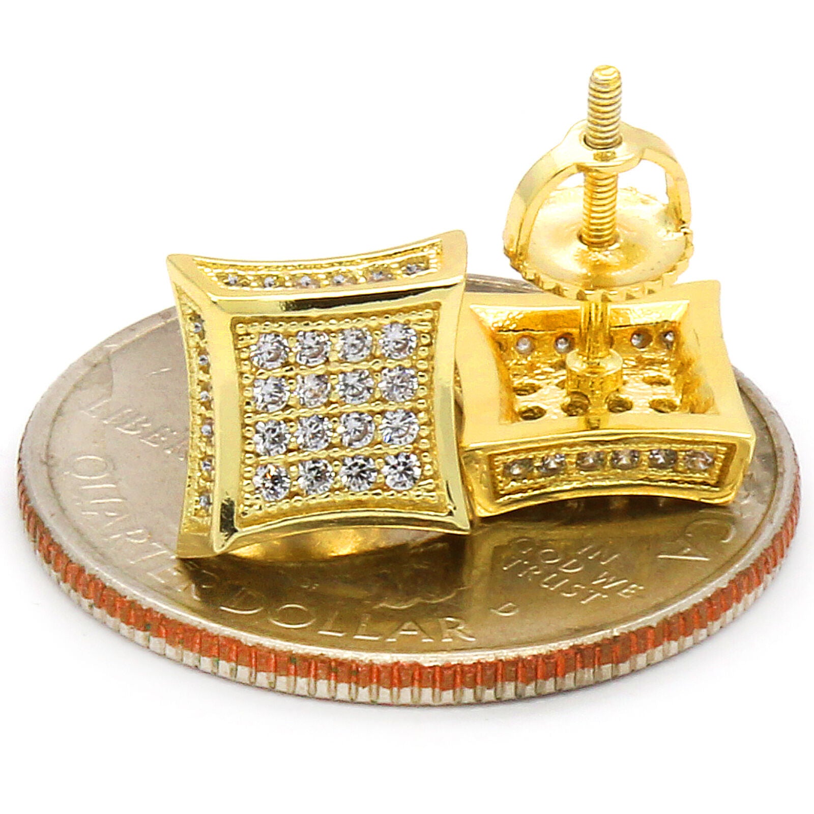 CZ SIDE KITE GOLD FILLED